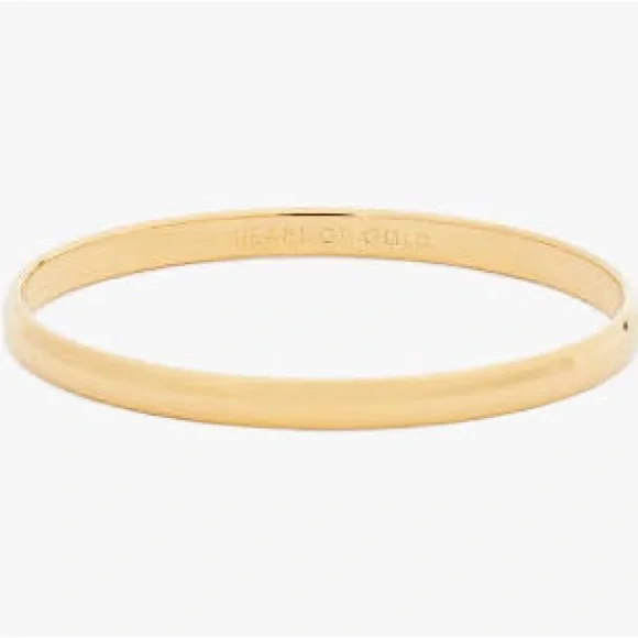 ♠️KATE SPADE NEW YORK HEART OF GOLD IDIOM BANGLE BRACELET - Picture 2 of 6